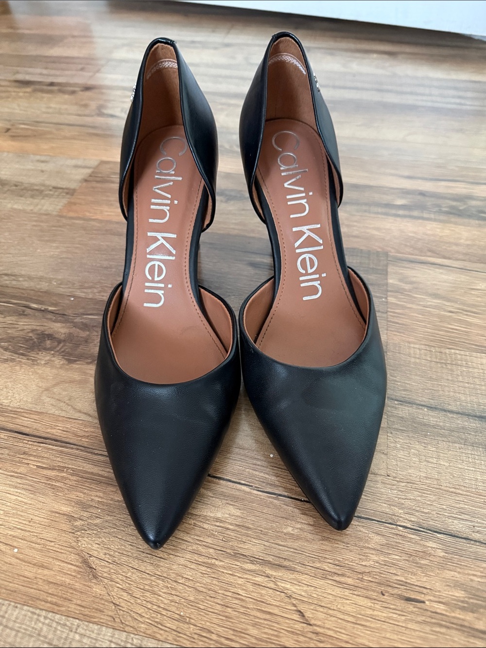 Calvin Klein Women's Black Pointed D'Orsay Heels